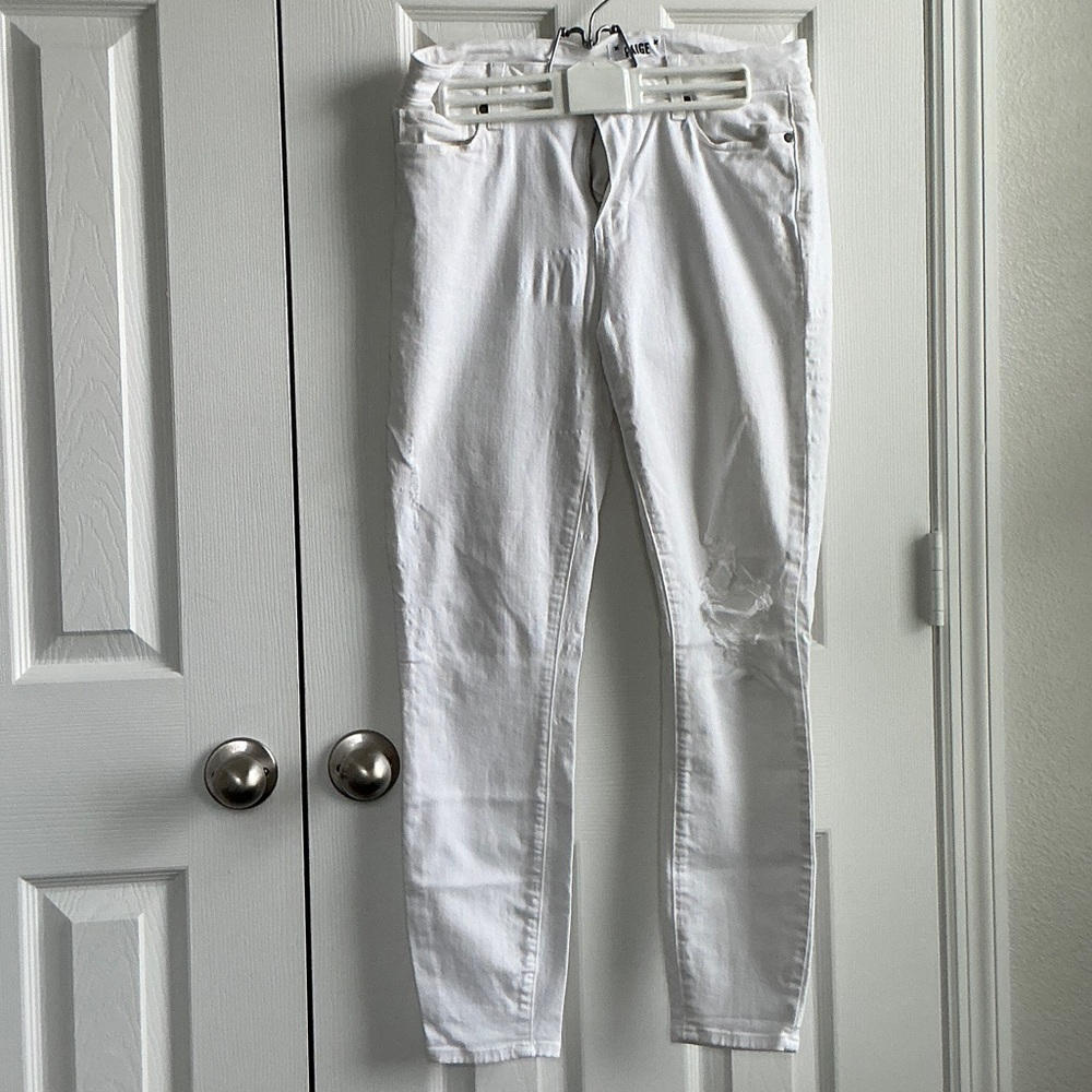 Paige Stylish White Skinny Jeans